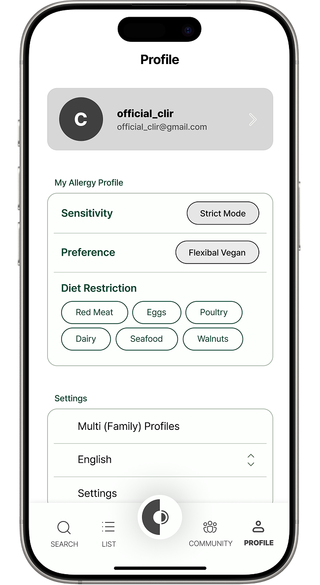 Profile wireframe