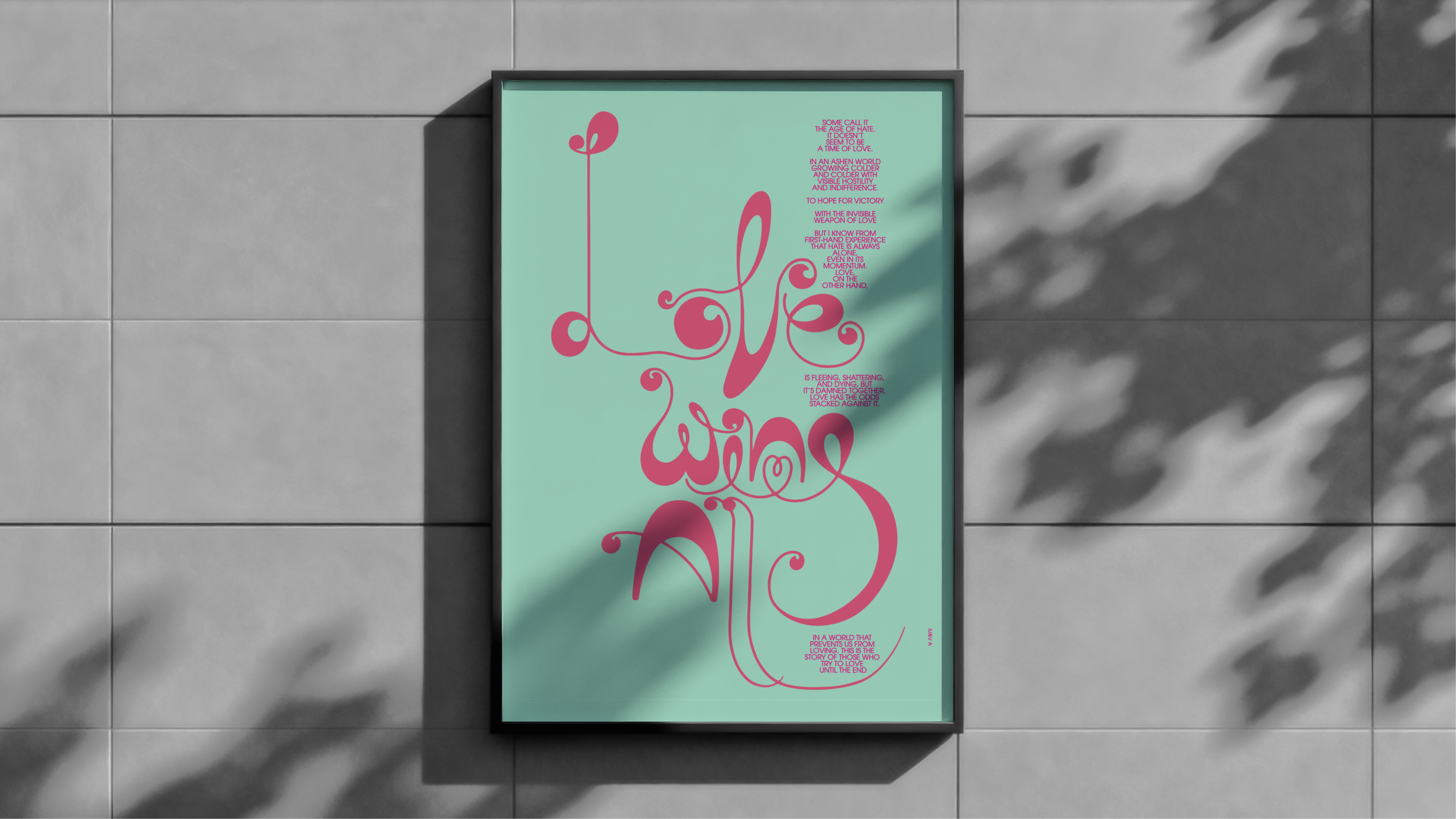 Love Wins All typographic poster